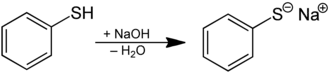 Synthese von Natriumthiophenolat aus Thiophenol