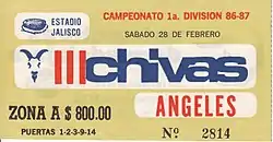 Chivas vs Ángeles de Puebla am 28. Februar 1987