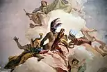 G. B. Tiepolo, Fresko, Ruhm des Hauses Pisani (Detail)