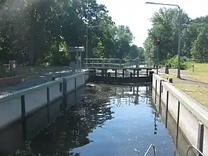 Tiergartenschleuse, Oranienburg, Unterhaupt