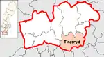 Lage der Gemeinde Tingsryd