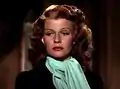 Rita Hayworth, 1946 (rötlich gefärbt)