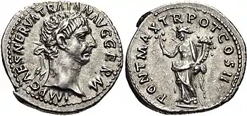 Denarius des Trajan aus dem Jahr 98