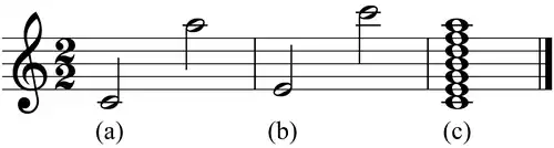 Notenbeispiel: Tredezimintervalle