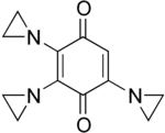 Strukturformel von Tris(aziridinyl)-p-benzochinon