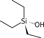 Strukturformel von Triethylsilanol