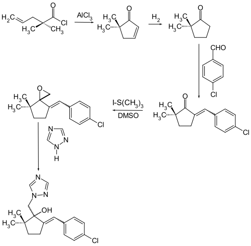 Synthese von Triticonazol