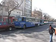 1967 war der »Trolley­bus Solingen« bereits partiell nieder­flurig, hier 2008 in Mendoza, Argen­tinien