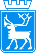 Wappen von Tromsø in Norwegen mit stilisiertem Ren