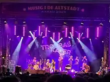 Zu sehen ist die ganze Band am Musig i de Altstadt 2023 in Aarau