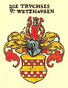 Wappen der Truchseß von Wetzhausen nach Siebmachers Wappenbuch