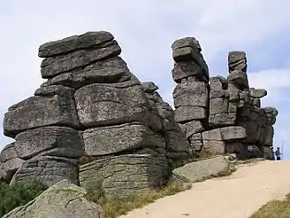 Felsen auf der tschechischen Seite