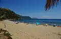 Tsapi-Strand bei Koroni, im Hintergrund Kap Akritas