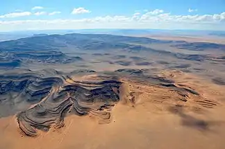 Luftaufnahme der Tsausberge im Sperrgebiet Namibia (2017)