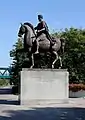 Die Marc-Aurelius-Statue an der Donaulände in Tulln