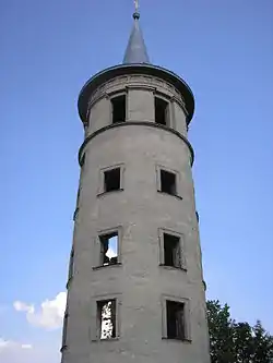 Turm der Schlossruine in Schleiz