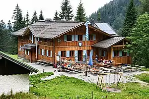 Blick auf die Tutzinger Hütte