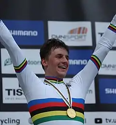 Szymon Sajnok als Weltmeister im Omnium (2018)