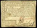 Continental one Dollar (Rhode Island)