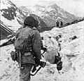 US-Truppen in Schnee und Eis (Schlacht von Attu, Mai 1943)