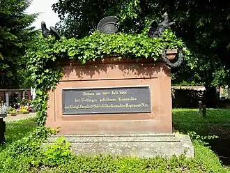 Denkmal für die Gefallenen des preußischen Grenadier-Regiments № 11 (2. Schlesisches) auf dem Friedhof zu Uettingen