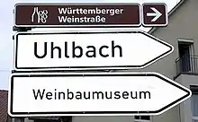 Hinweisschild Württemberger Weinstraße