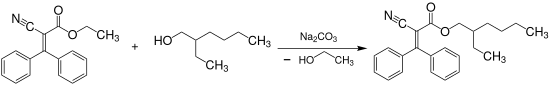 Umesterung des Ethyl- zum 2-Ethylhexylester (Octocrilen)