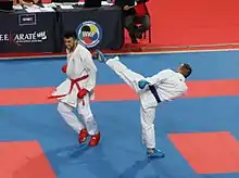 Ura-Mawashi-Geri im Kampf