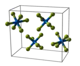 Elementarzelle des Neptuniumhexafluorids