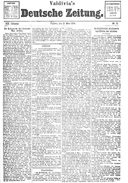 Valdivia’s Deutsche Zeitung, 15. März 1904