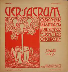 Cover Ver Sacrum, Heft Nr. 1, 1898