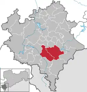 Lage der Verwaltungsgemeinschaft Schöneck-Mühlental im Vogtlandkreis