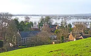 Blick auf Burrowbridge in der Grafschaft Somerset, Südwestengland am 14. Februar 2014