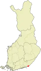 Lage von Virolahti in Finnland