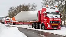  Transport eines Flügels einer Windkraftanlage