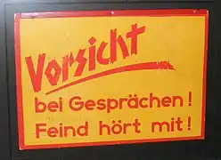 Vorsicht bei Gesprächen! Feind hört mit!