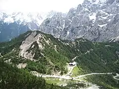 Blick auf den Pass von oben