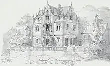 „Entwurf zur Umaendrung eines Weinbergshauses in der Lößnitz“ (Hantzsch-Villa), Woldemar Hermann 1843