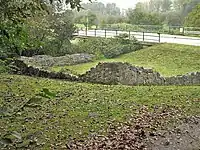 Mauerreste des Wachturms Rossatz-Windstallgraben, Blick aus SO