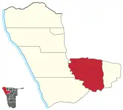 Karte Kamanjab (Wahlkreis) in Namibia