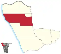 Karte Opuwo-Land in Namibia