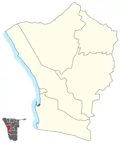 Karte Walvis Bay-Stadt in Namibia