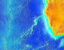 Karte des Walfischrückens vor Namibia