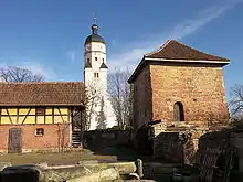 Kirche und Wohnturm in Wandersleben, Thüringen