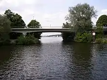 Wannseebrücke vom Kleinen zum Großen Wannsee gesehen