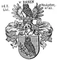 Wappen derer von Essen in Livland (1742)