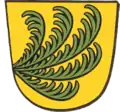 Wappen von Neuhausen (Worms) mit der Märtyrerpalme des hl. Cyriakus