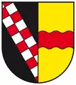 vorn Schrägrechtsbalken (geschacht, Zisterzienserbalken), hinten Wellenbalken (Ringgenbach)