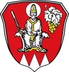 Hettstadt, „In Rot eine Traube mit silbernen Blättern und goldenen Beeren“