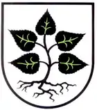 Gemeindewappen von Lörzweiler, abgeleitet aus dem der Freiherrn von Hettersdorf